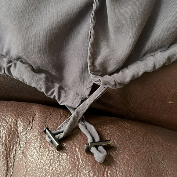 DALIA Jacket Gray  Cotton / Spandex Drawstring Open Front - Size 1X - Picture 5 of 8